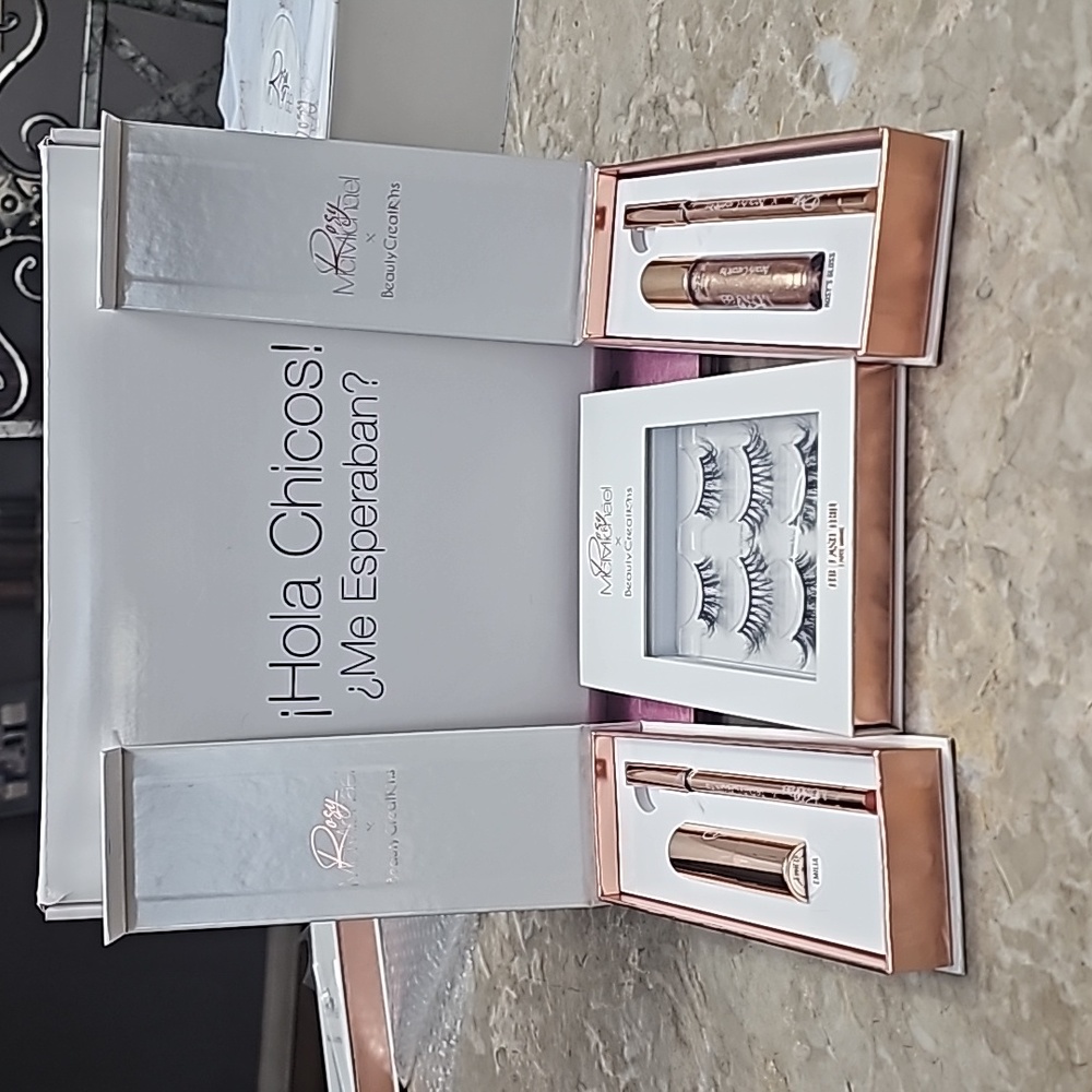 Rosy McMichael lipstick and lashes